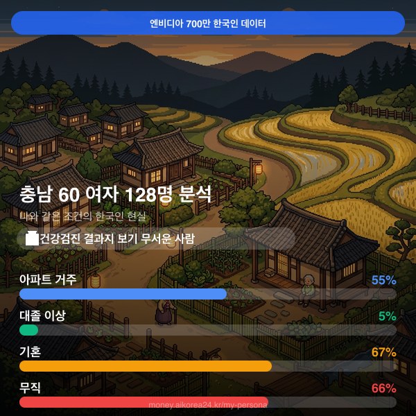 충남 60대 여자 페르소나 카드