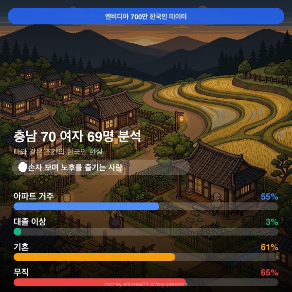 충남 70대이상 여자 페르소나 카드