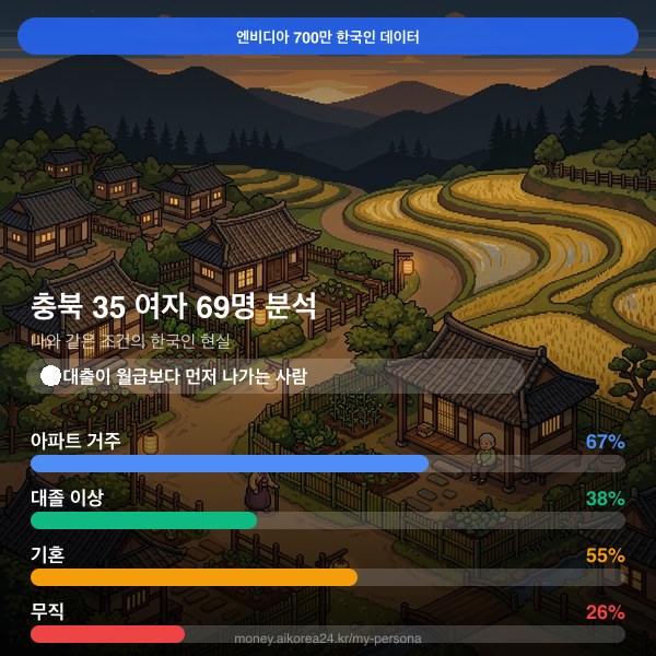 충북 30대 여자 페르소나 카드